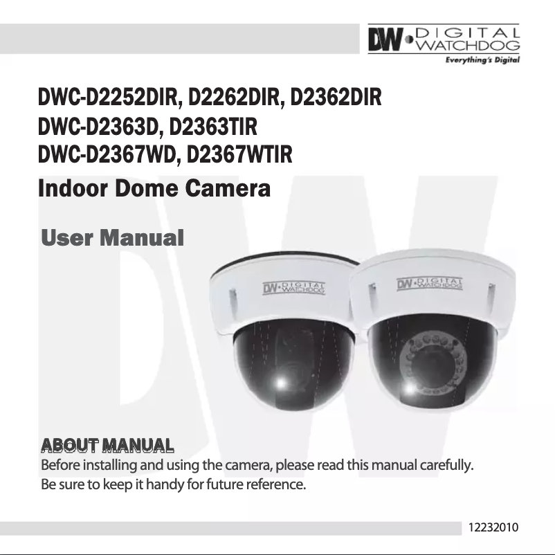 Page n°1 - Manuel utilisateur Digital Watchdog Star-Light DWC-D2363D