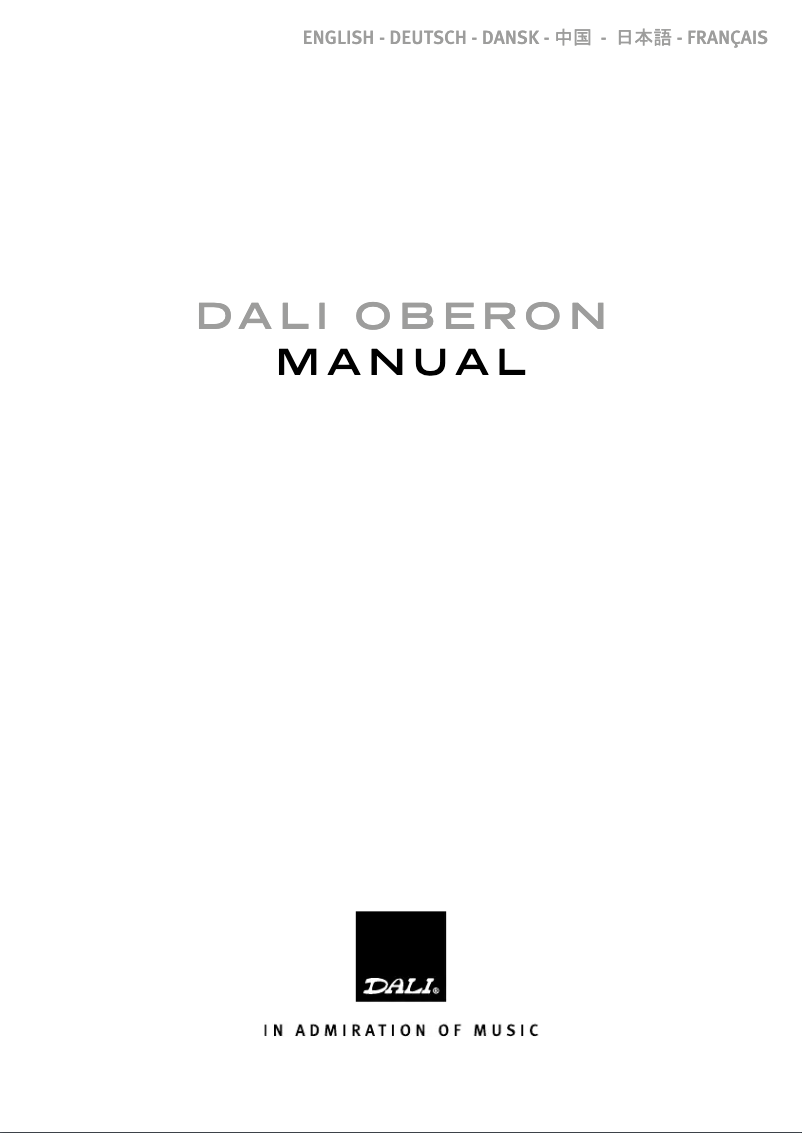 Page n°1 - Manuel utilisateur Dali Oberon 3