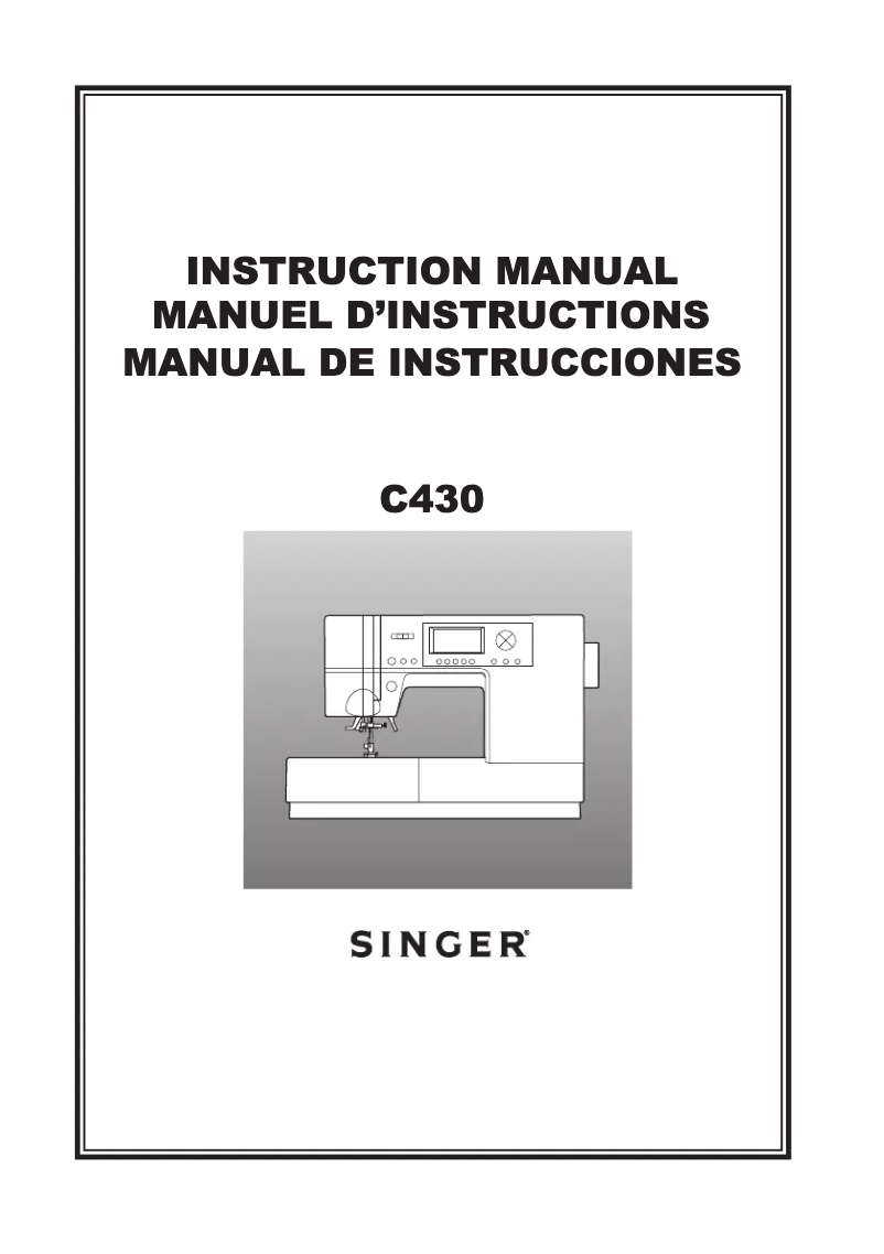 Page 1 de la notice Manuel utilisateur Singer C430