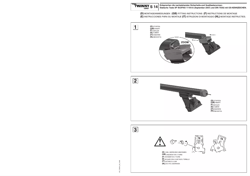 Image de la première page du manuel de l'appareil S 14