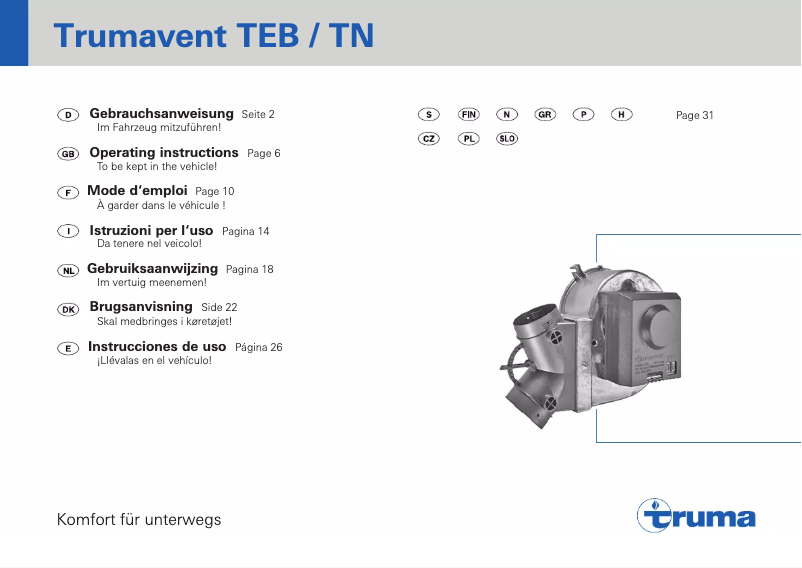 Página 1 del manual Manual de usuario Trumatic TN