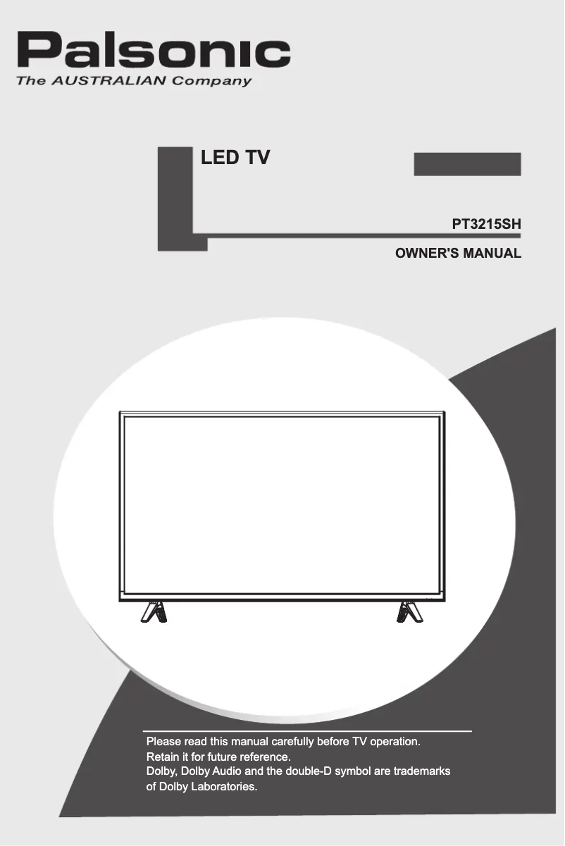 Page n°1 - Manuel utilisateur Palsonic PT3215SH