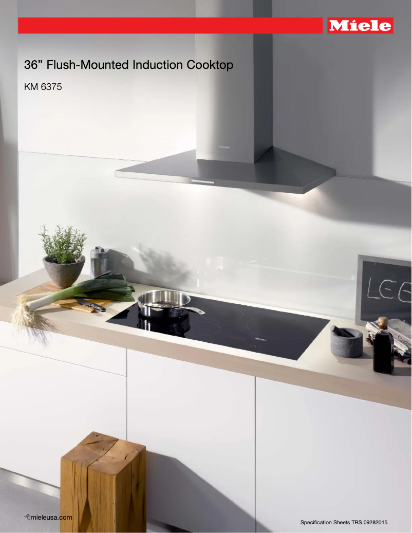 Page 1 de la notice Fiche technique Miele KM 6370