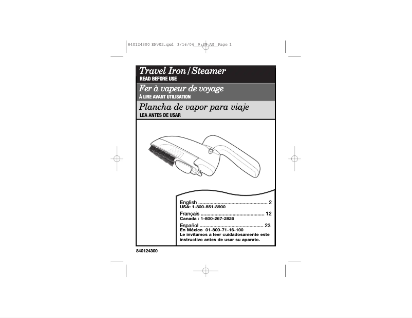 Page 1 de la notice Manuel utilisateur Hamilton Beach 10090