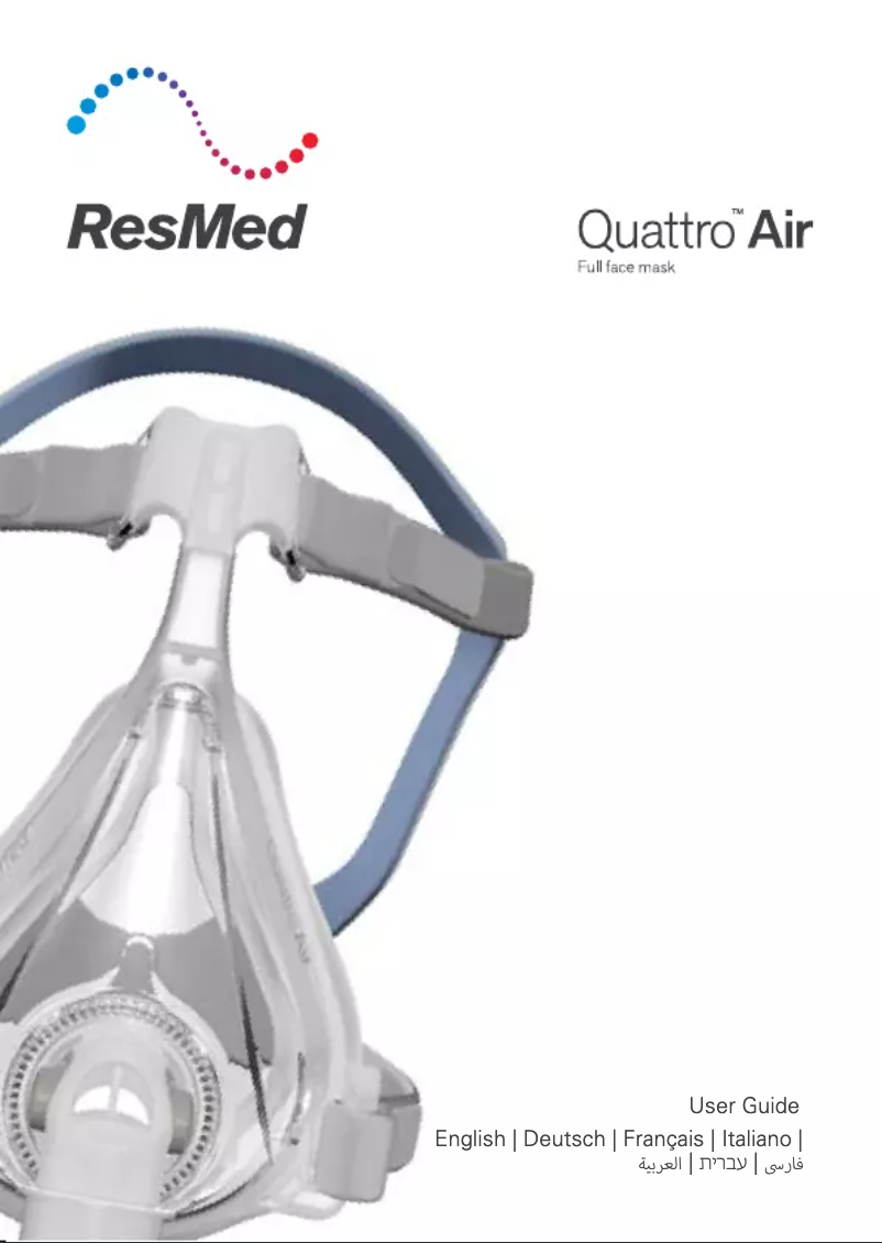 Page 1 de la notice Manuel utilisateur ResMed Quattro Air