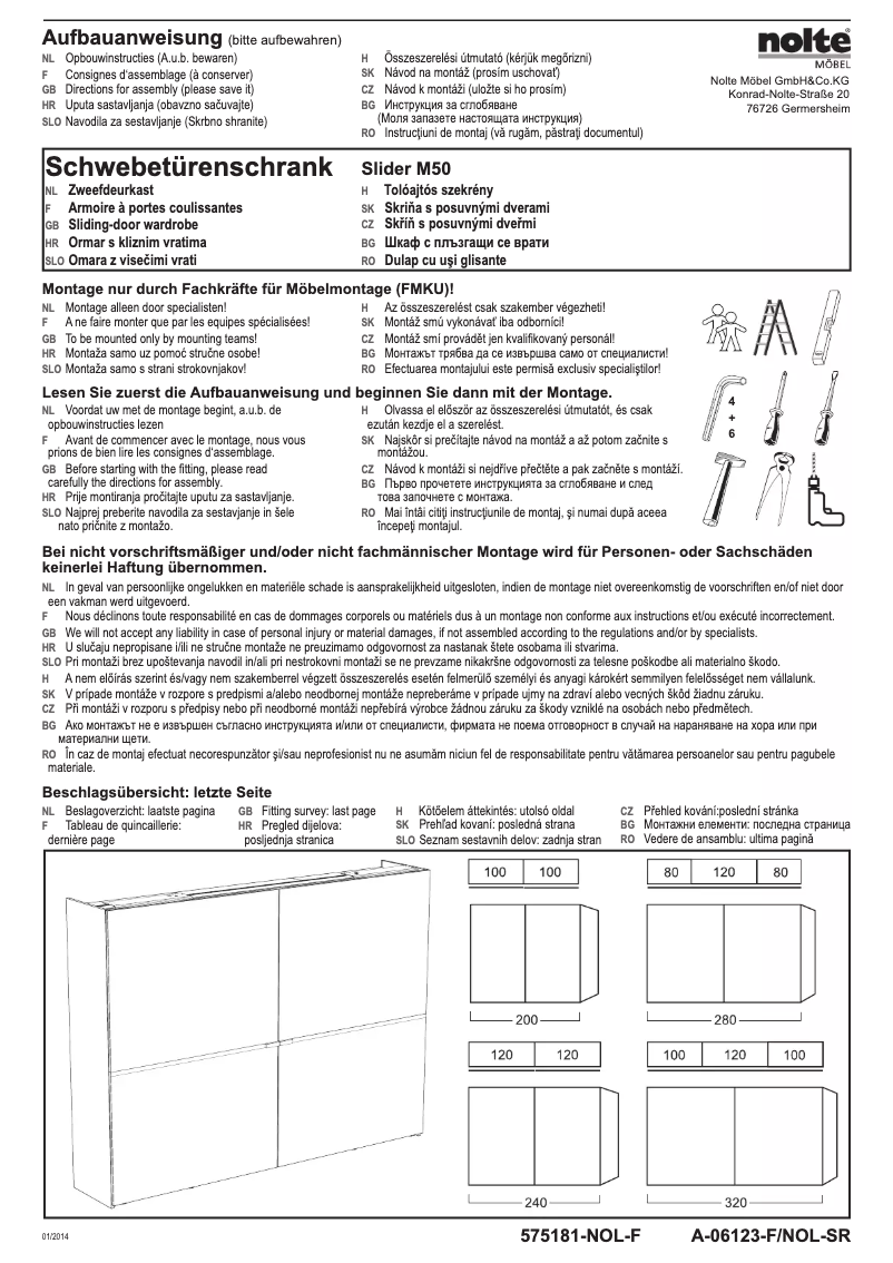 Page n°1 - Manuel utilisateur Nolte Planeo
