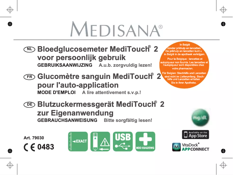 Page n°1 - Manuel utilisateur Medisana MediTouch 2