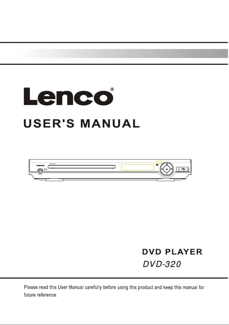 Page 1 de la notice Manuel utilisateur Lenco DVD-320
