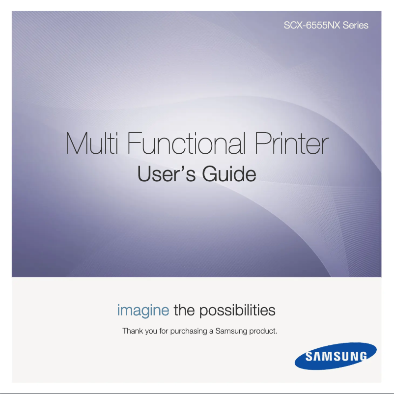 Page 1 de la notice Manuel utilisateur Samsung MultiXPress 6555NX