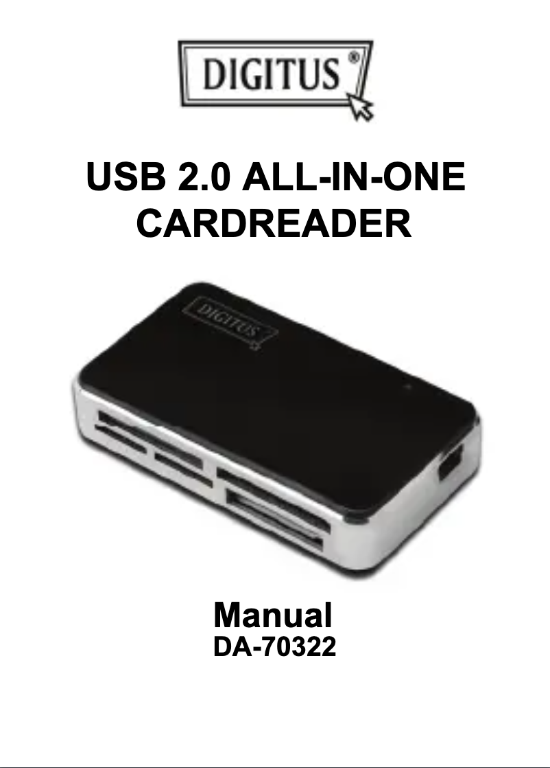 Page 1 de la notice Manuel utilisateur Digitus DA-70322