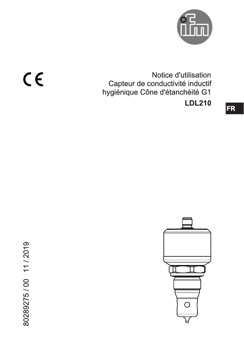Page n°1 - Manuel utilisateur IFM LDL210
