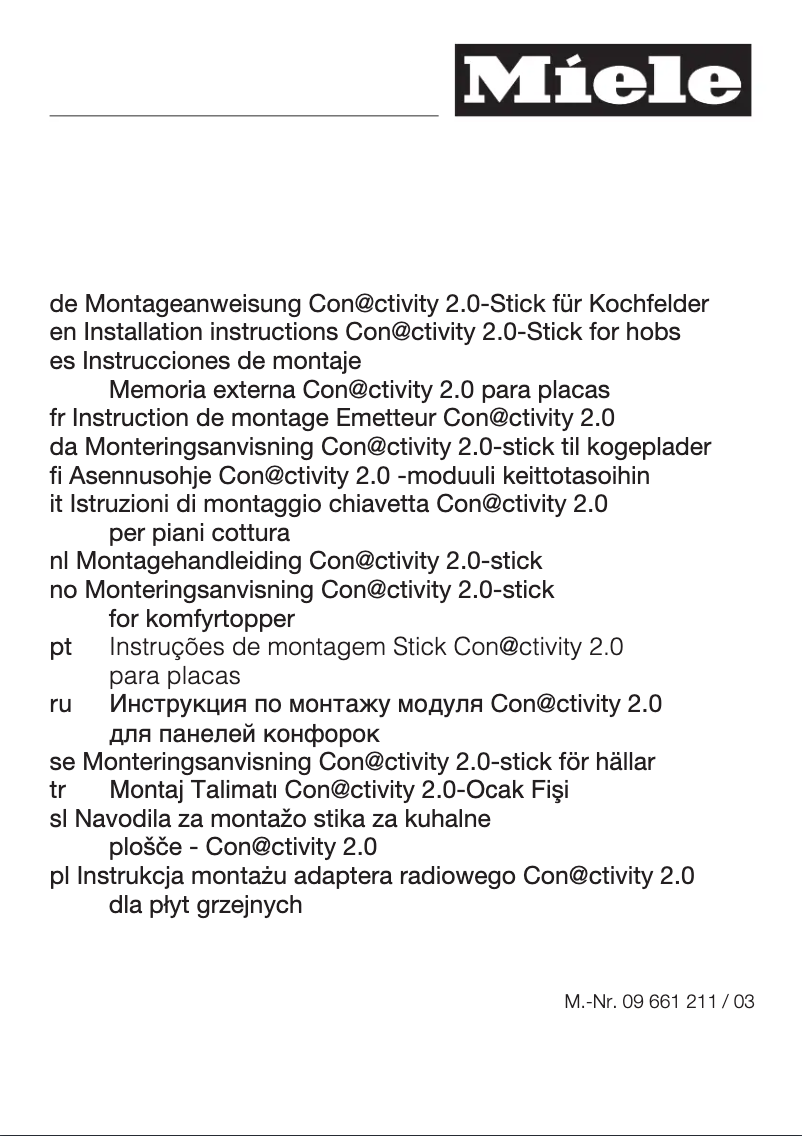 Page n°1 - Manuel utilisateur Miele DA 2906 EXT