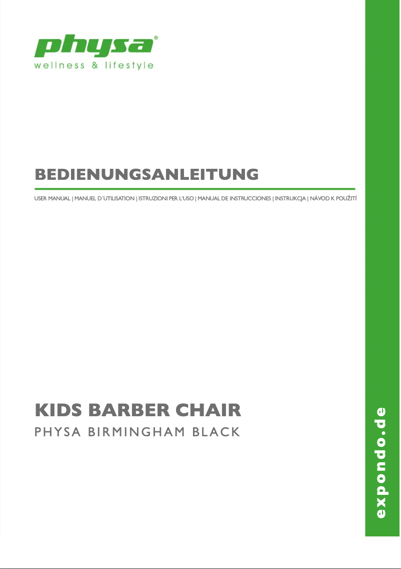 Page n°1 - Manuel utilisateur Physa Black