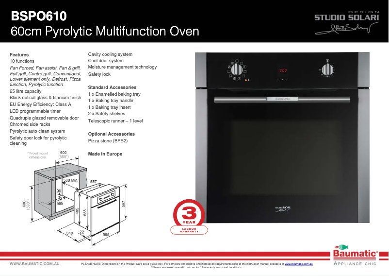 Image de la première page du manuel de l'appareil BSPO610