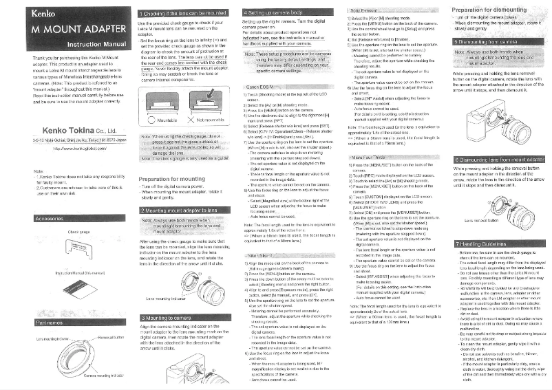 Page 1 de la notice Manuel utilisateur Kenko 607015