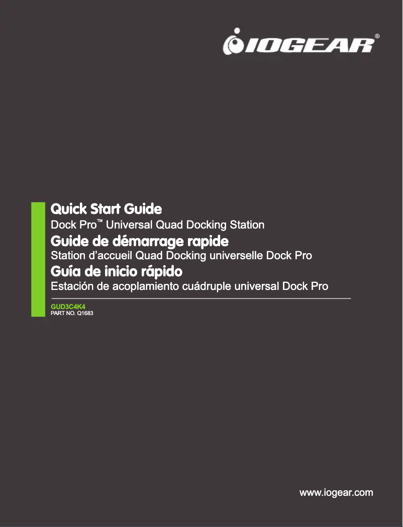 Image de la première page du manuel de l'appareil Dock Pro USB4 8K Triple View