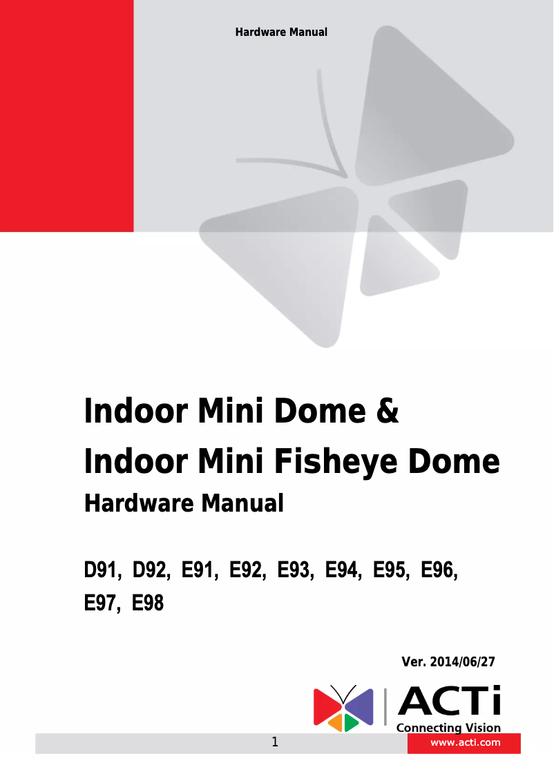 Image de la première page du manuel de l'appareil E94