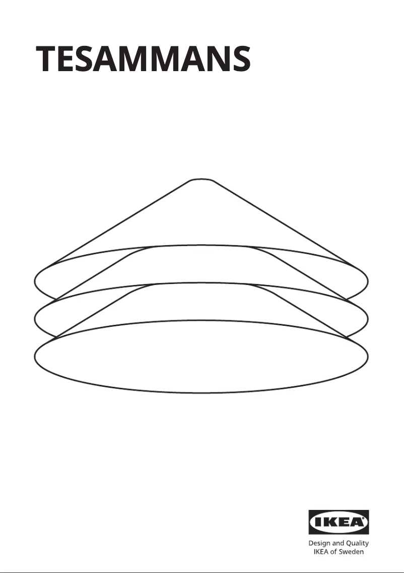 Page 1 de la notice Manuel utilisateur Ikea TESAMMANS 005.689.69