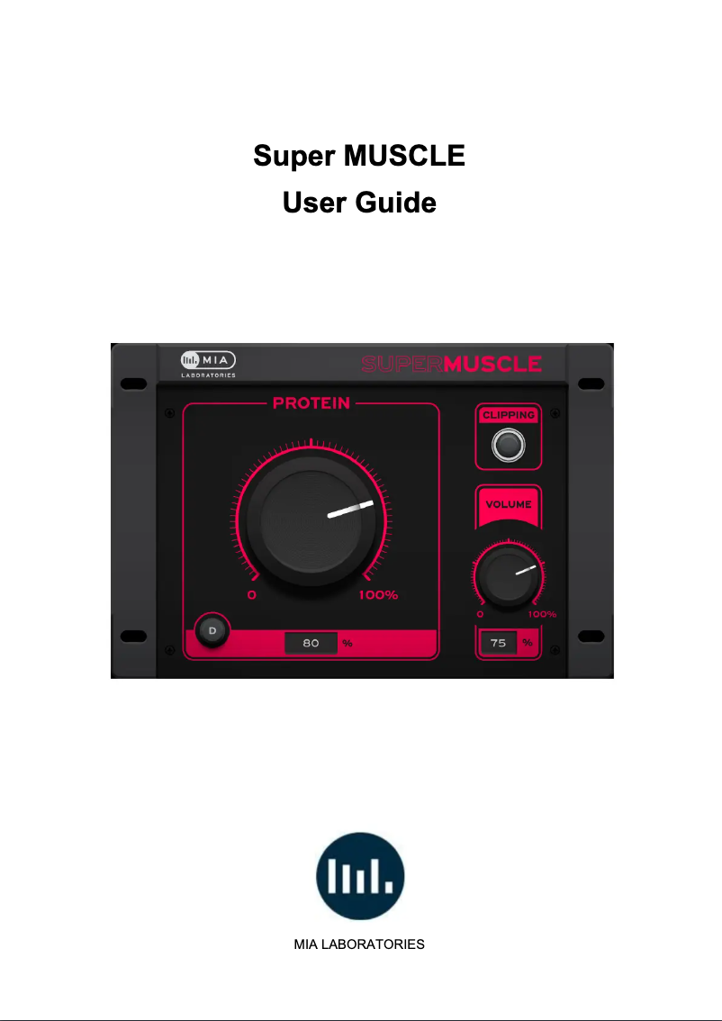 Page 1 de la notice Manuel utilisateur MIA Laboratories Super MUSCLE