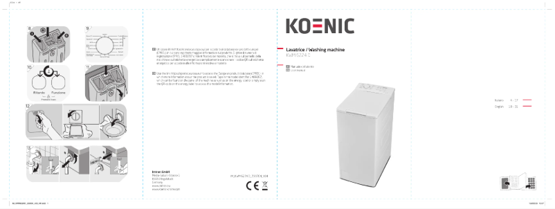 Page 1 de la notice Manuel utilisateur Koenic KWM 6224 D