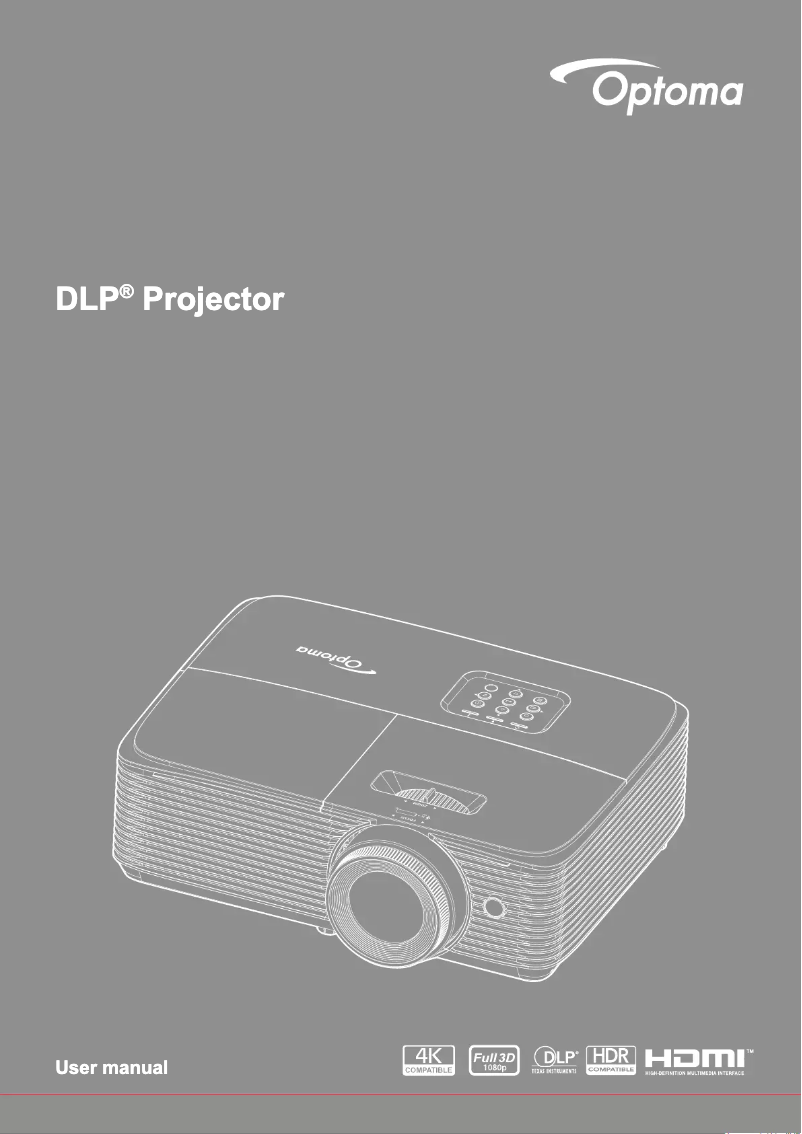 Page n°1 - Manuel utilisateur Optoma HD29X