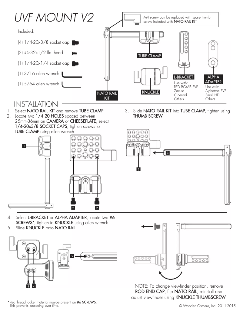 Page n°1 - Manuel utilisateur Wooden Camera 157100