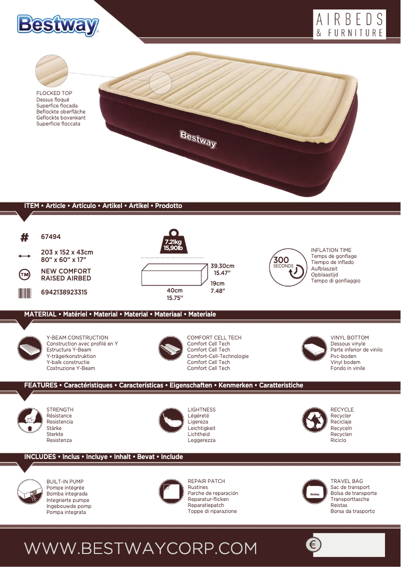 Page 1 of the manual User Manual Bestway 67494