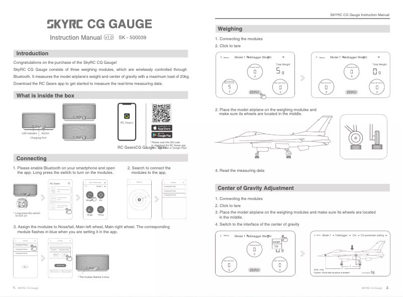 Page n°1 - Manuel utilisateur SkyRC CGG-020