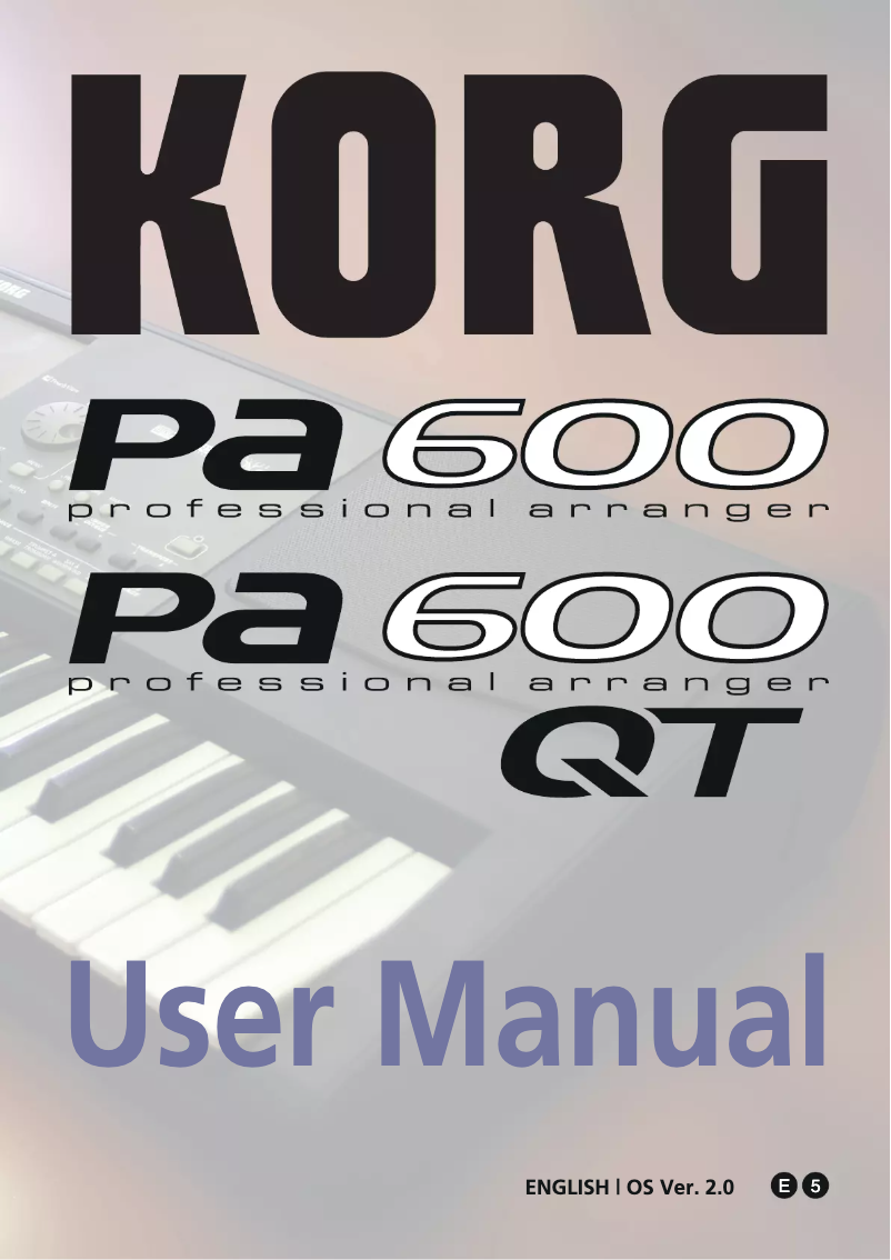 Page n°1 - Manuel utilisateur Korg Pa600 Musikant