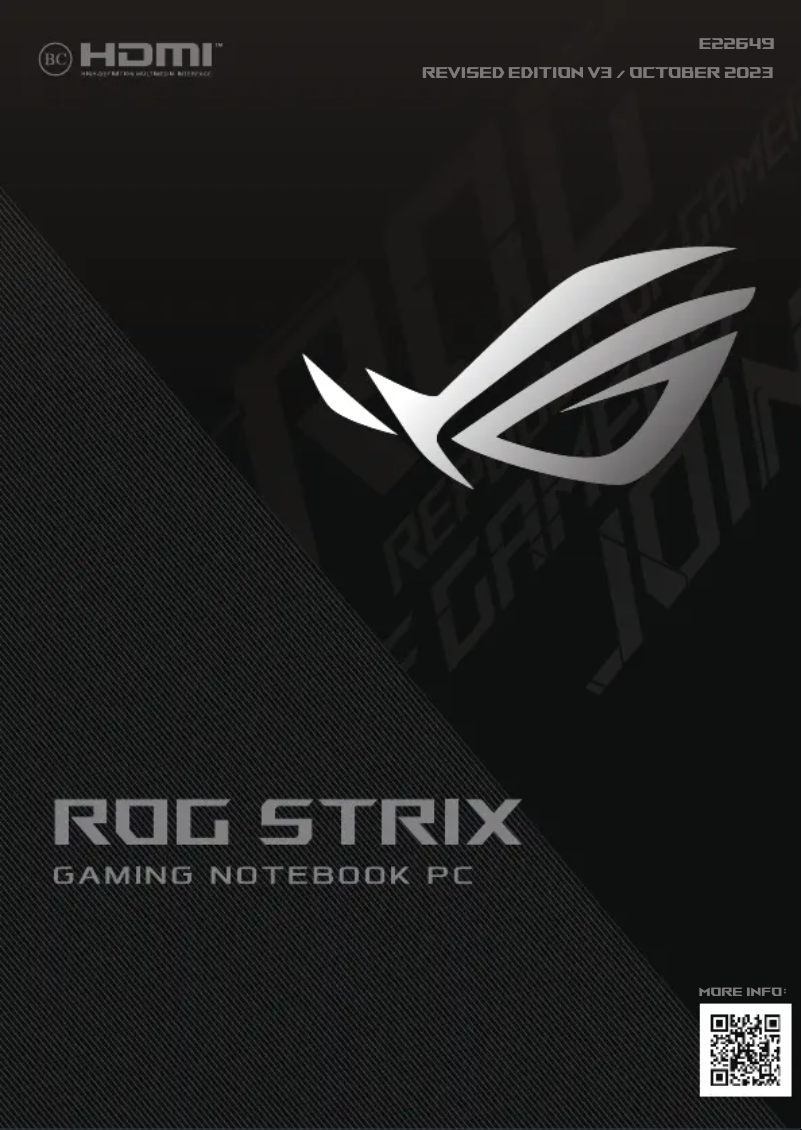 Page n°1 - Manuel utilisateur Asus ROG Strix G834JYR-XS97