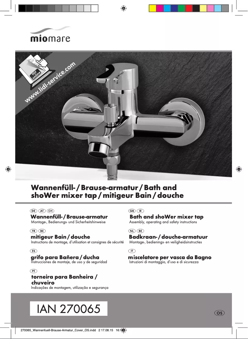 Page 1 de la notice Manuel utilisateur Miomare IAN 270065