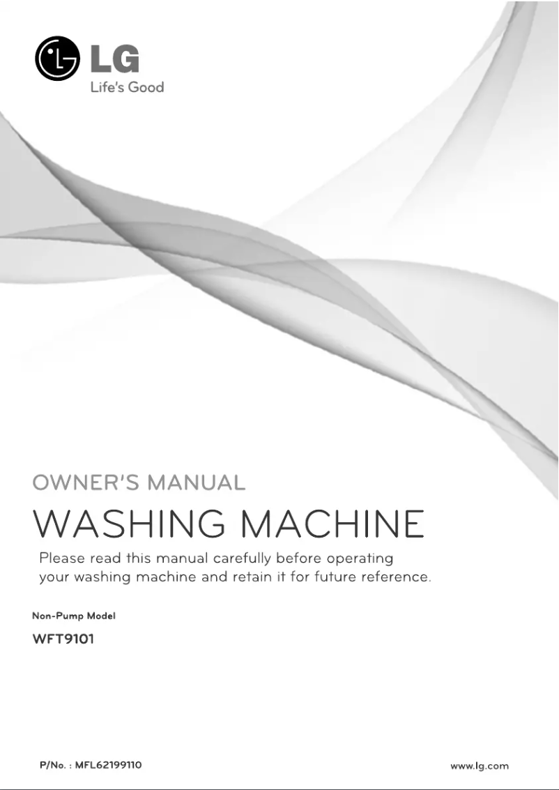 Page 1 de la notice Manuel utilisateur LG WFT9101