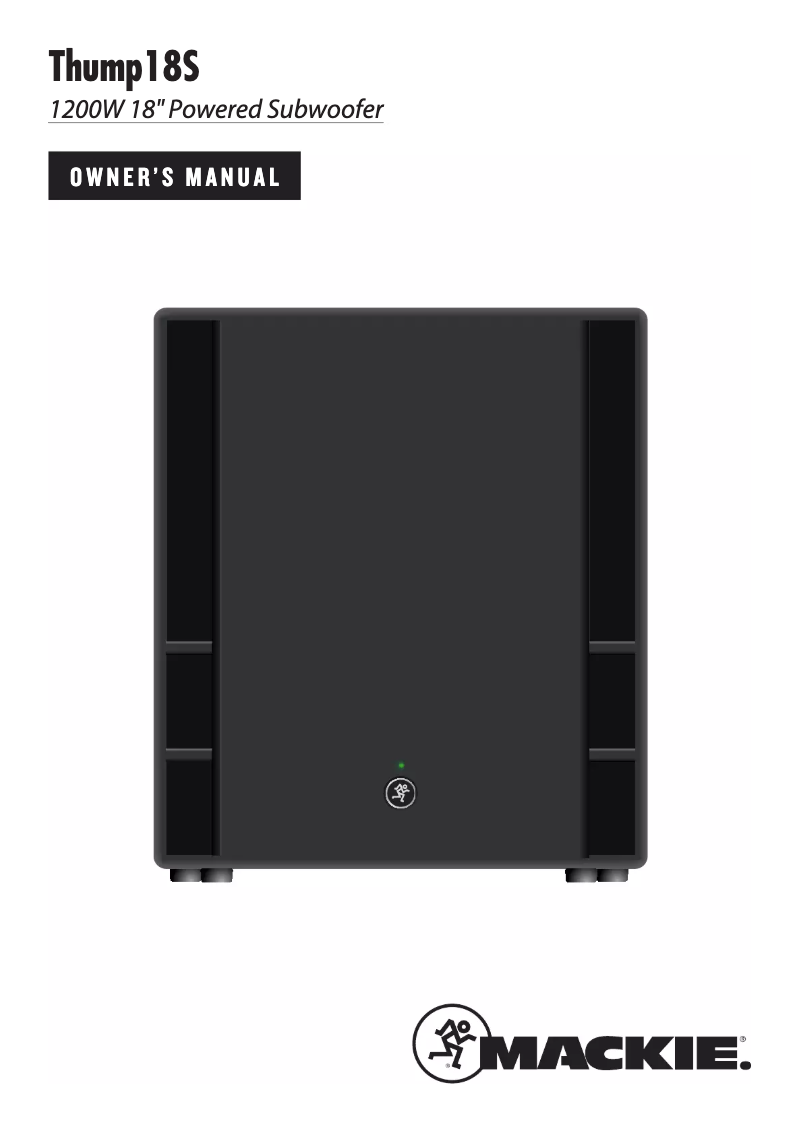 Page n°1 - Manuel utilisateur Mackie Thump 18s