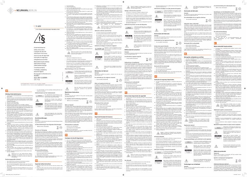 Page 1 de la notice Instructions / montage Neumann U 47