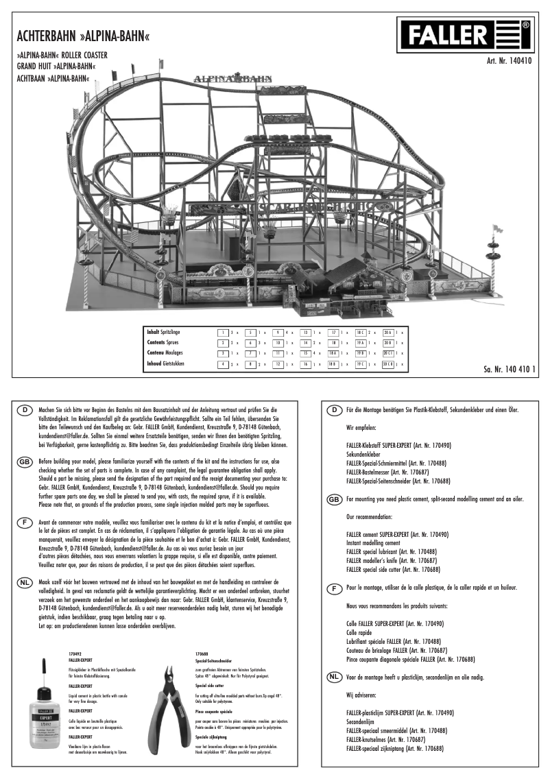 Page n°1 - Manuel utilisateur Faller 140410