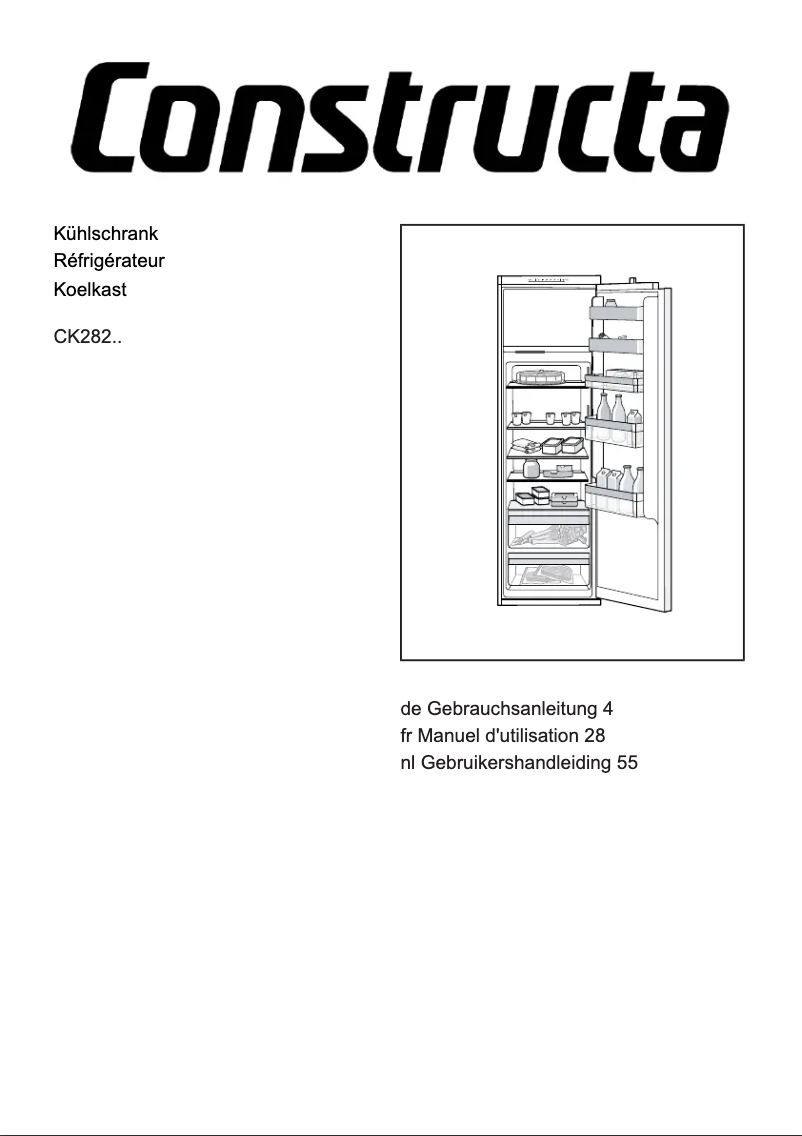 Image de la première page du manuel de l'appareil CK282NSE0