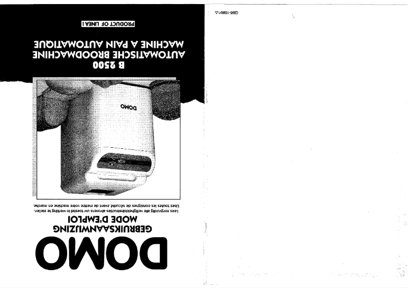 Page n°1 - Manuel utilisateur Domo B2500