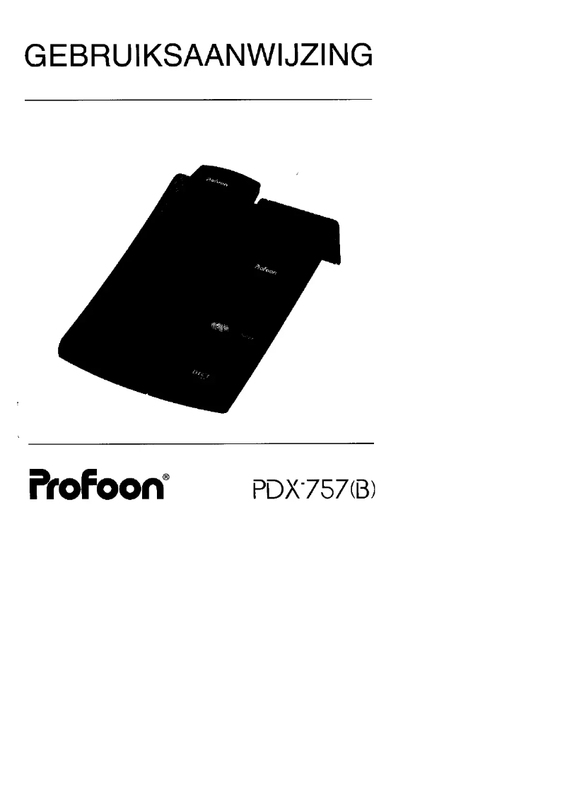 Página 1 del manual Manual de usuario Profoon PDX-757