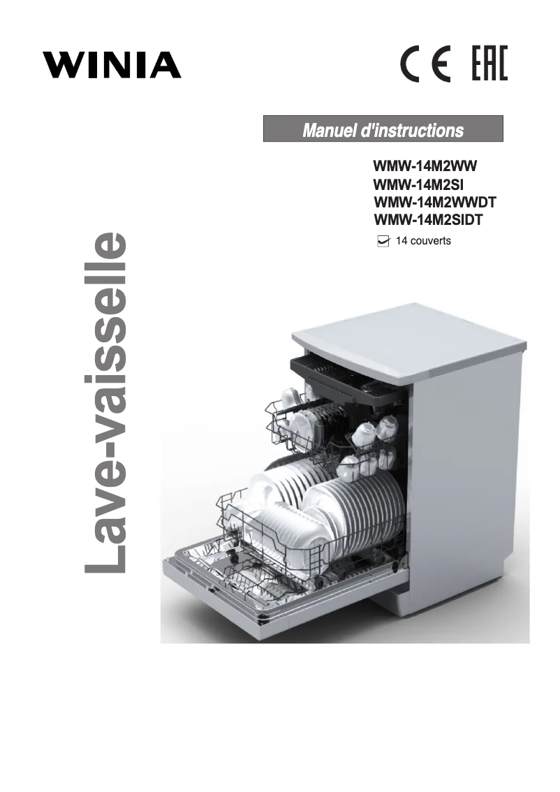 Page 1 de la notice Manuel utilisateur Winia WMW-14M2WW