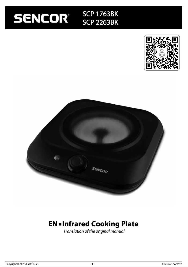 Page n°1 - Manuel utilisateur Sencor SCP 1763BK