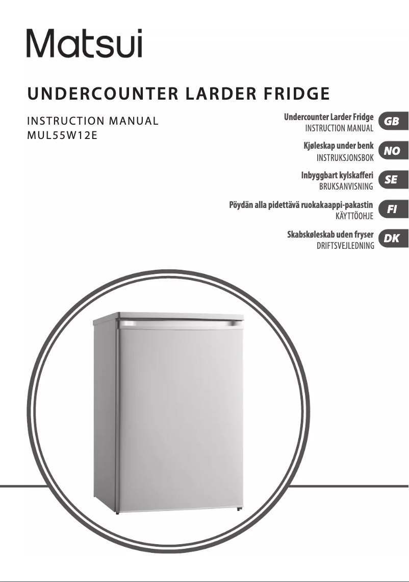 Image de la première page du manuel de l'appareil MUL55W12E