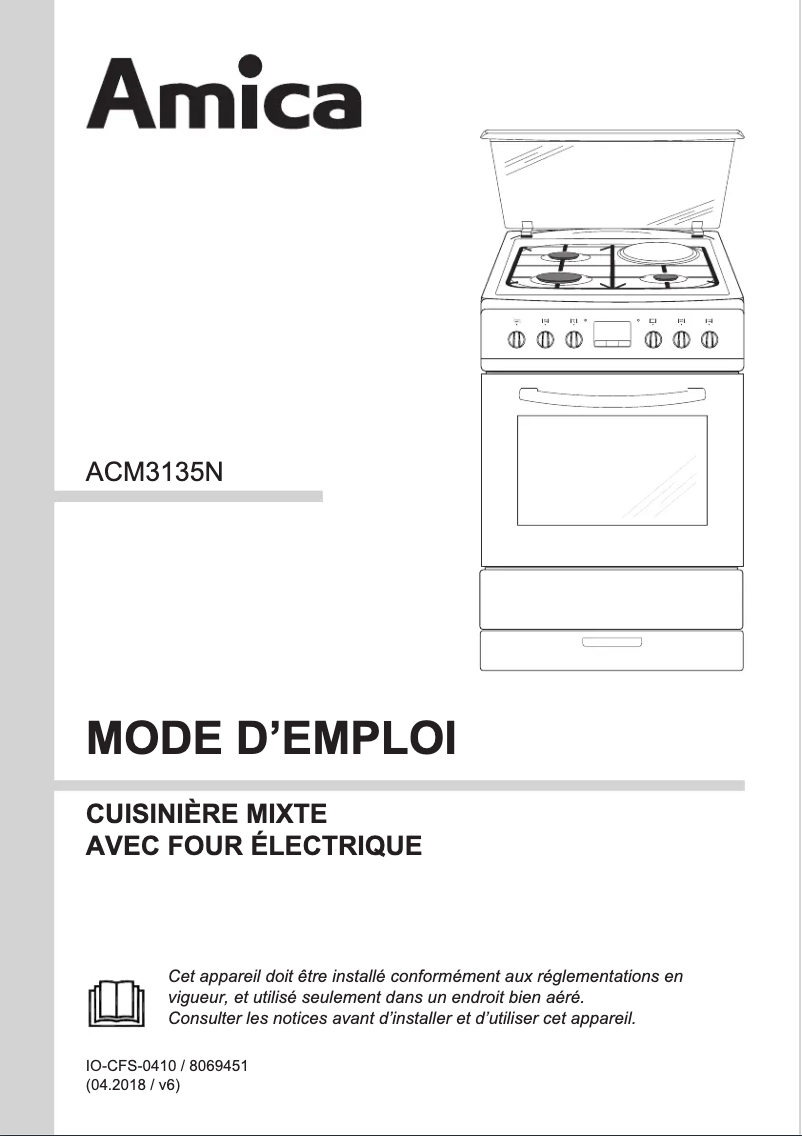 Image de la première page du manuel de l'appareil ACM3135N
