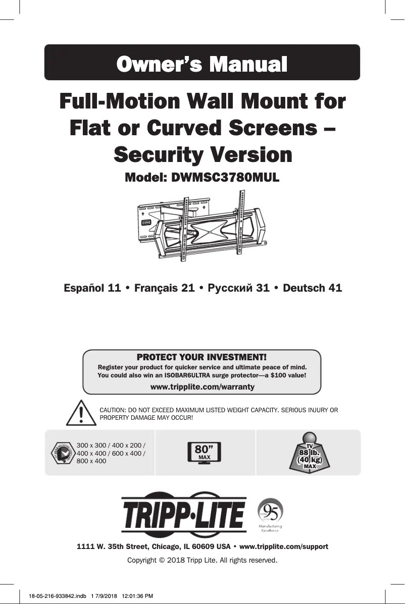 Image de la première page du manuel de l'appareil DWMSC3780MUL