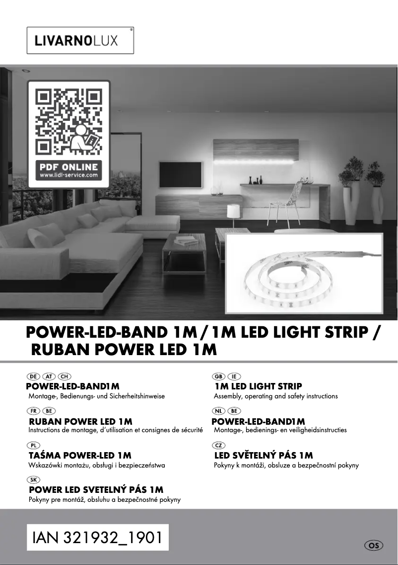 Page 1 de la notice Manuel utilisateur Livarno Lux IAN 321932