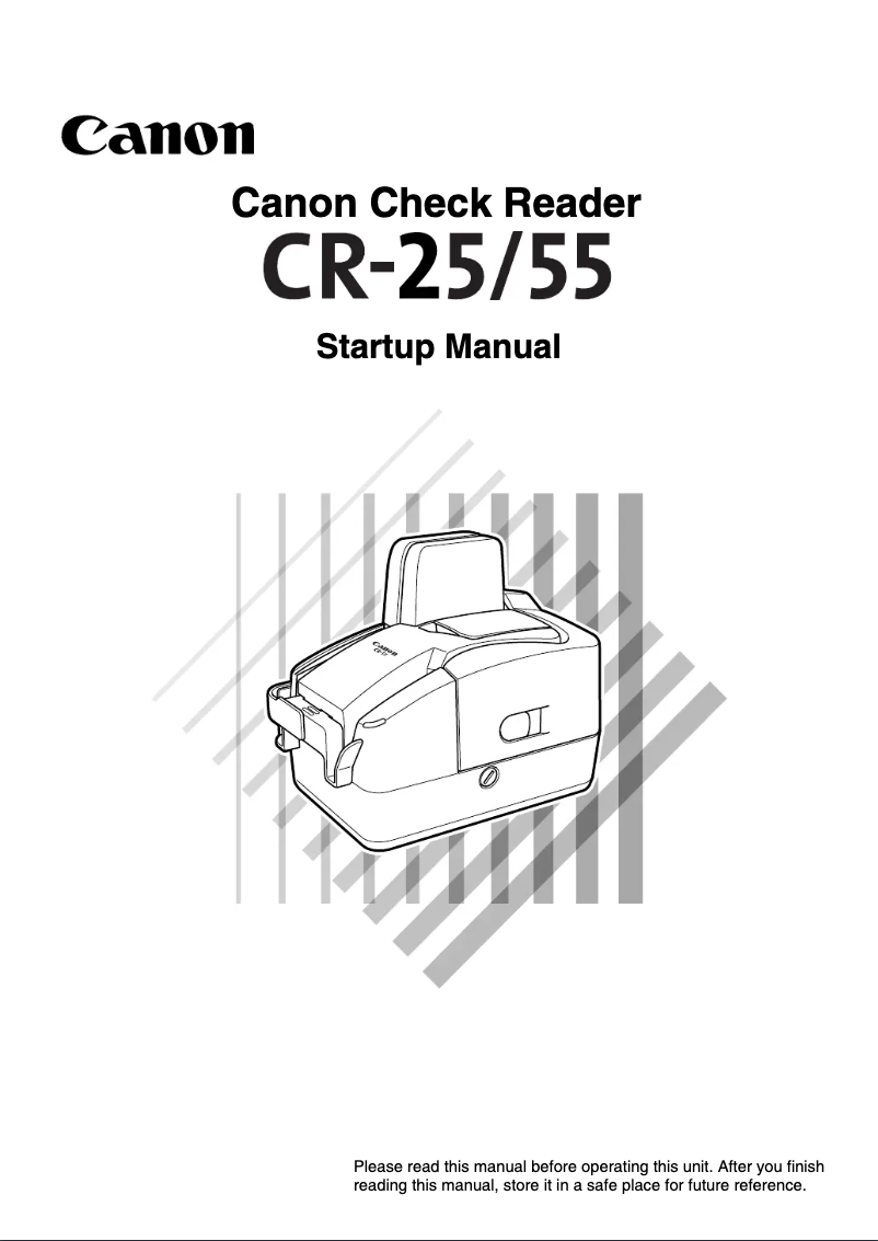 Page n°1 - Manuel utilisateur Canon imageFORMULA CR-55