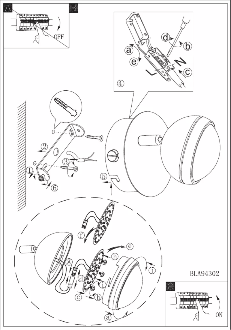 Page n°1 - Manuel utilisateur Eglo Lombes 1