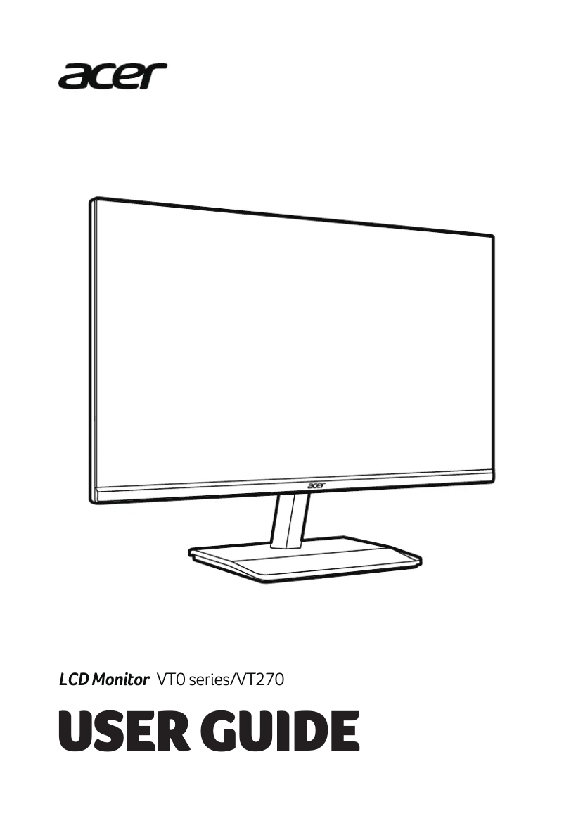 Page n°1 - Guide de démarrage rapide Acer VT270