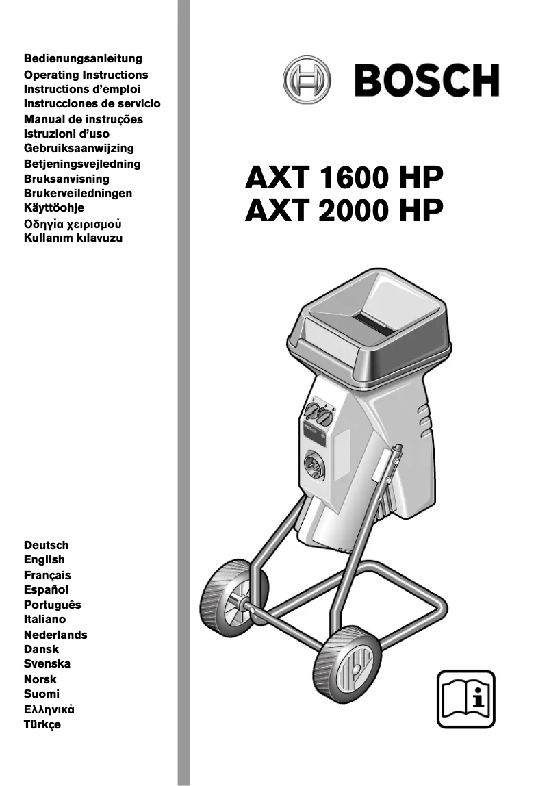 Page n°1 - Manuel utilisateur Bosch AXT 1600 HP