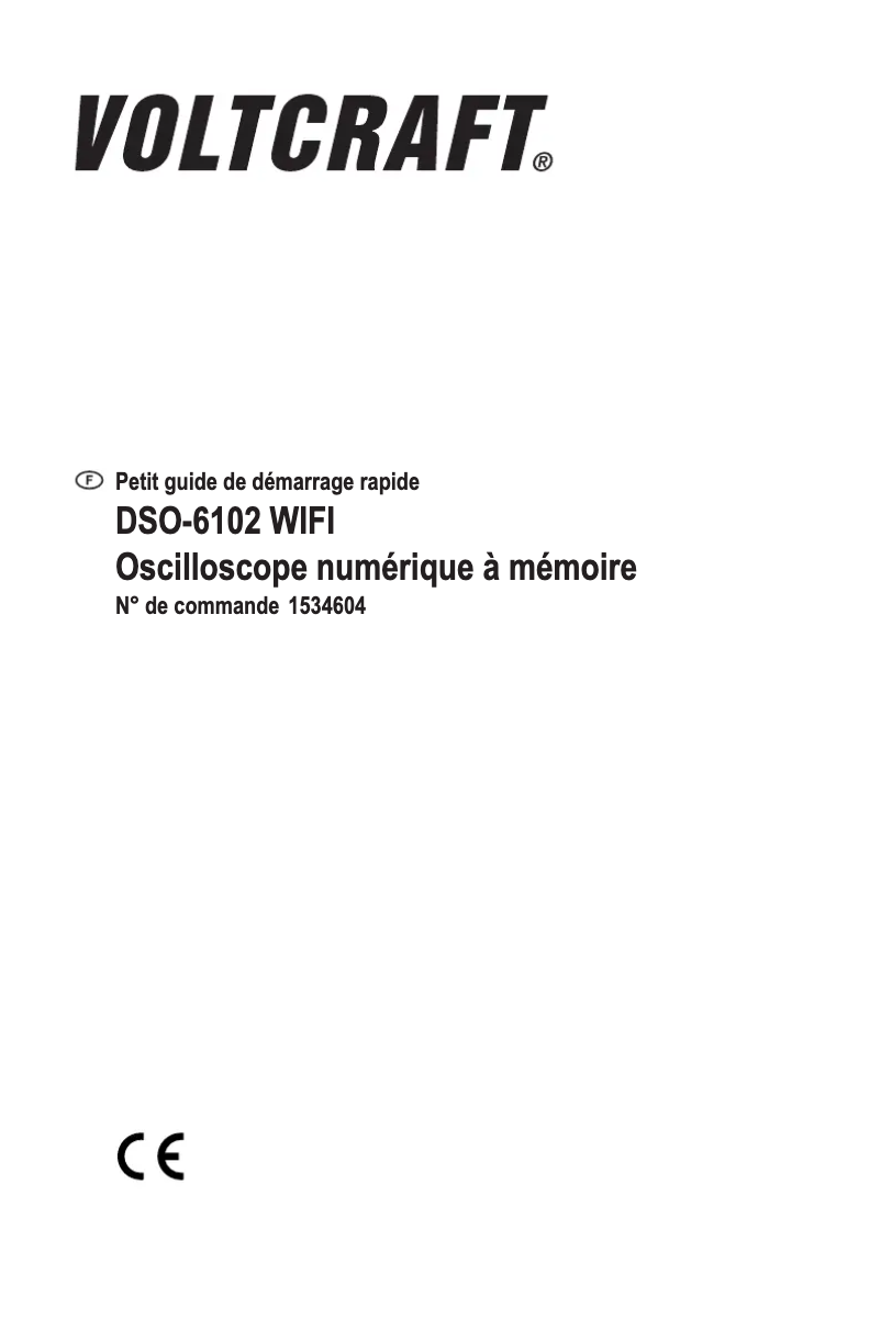 Page 1 de la notice Manuel utilisateur Voltcraft DSO-6102 WIFI
