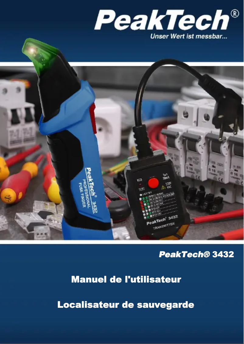 Page 1 de la notice Manuel utilisateur PeakTech 3432